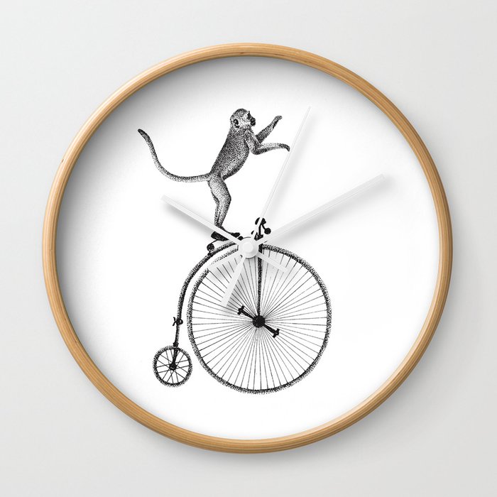 bike monkey 3 Wall Clock