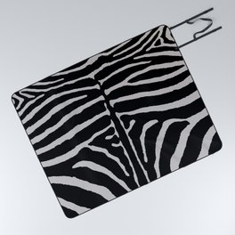 Black and Gray Zebra 279 Picnic Blanket