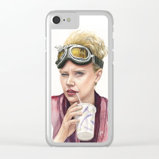 Jillian Holtzmann Portrait | Ghostbusters Art Painting Clear iPhone Case