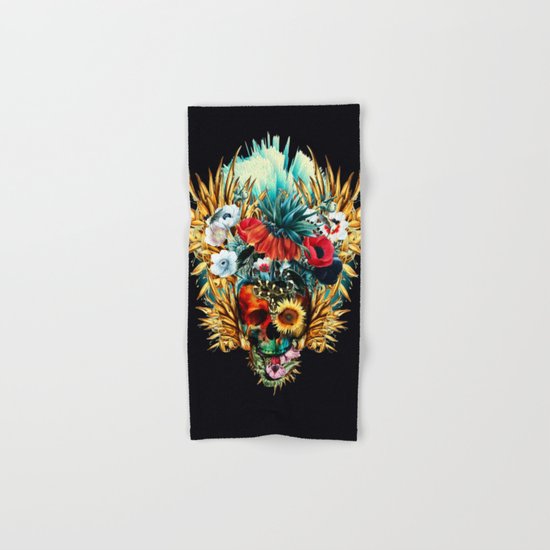 Floral Skull Vivid Hand & Bath Towel