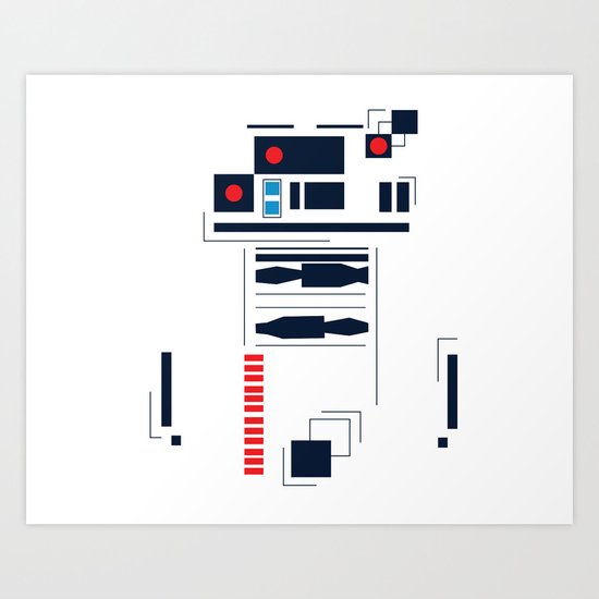 R2D2 Abstract Art Print