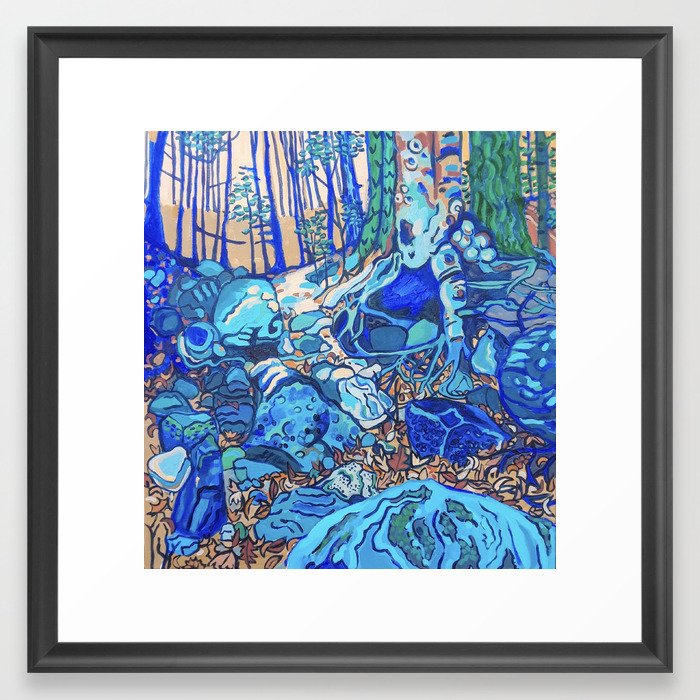 Roots and Boulders  Framed Art Print