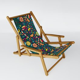 Hand-drawn candies pattern, multicolored sweets Sling Chair