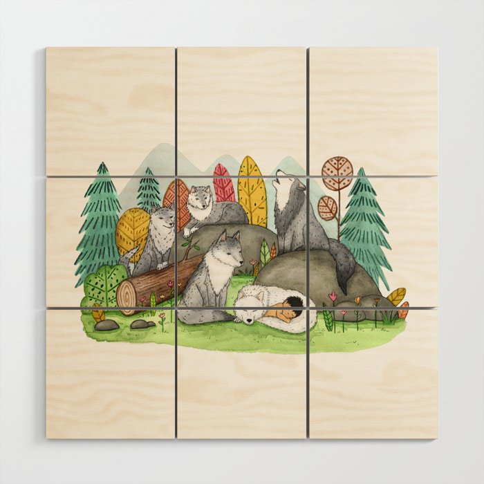 Raised by Wolves Wood Wall Art
