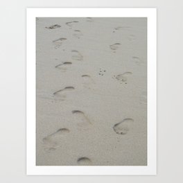 Footprints in the Sand Art Print