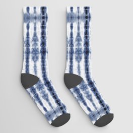 Tiki Shibori Blue Socks