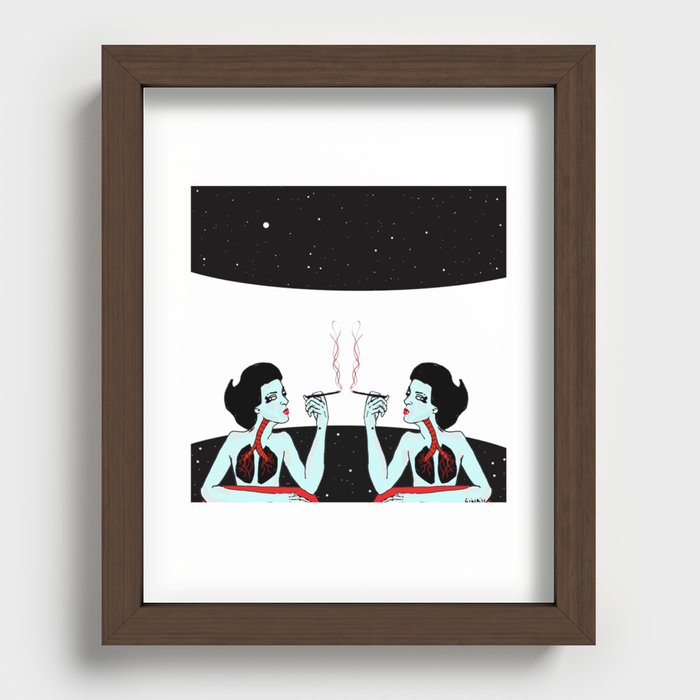 The talk Recessed Framed Print