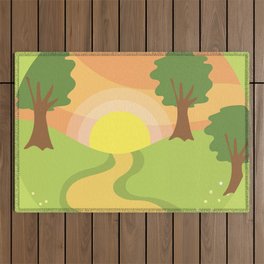 Spring - Trail Towards The Sunset Outdoor Rug