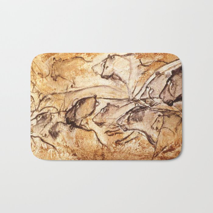 Panel of Lions // Chauvet Cave Bath Mat