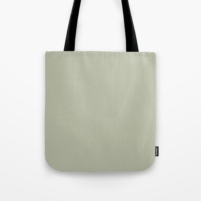 Smokey Pastel Green Gray Solid Color Hue Shade - Patternless Tote Bag