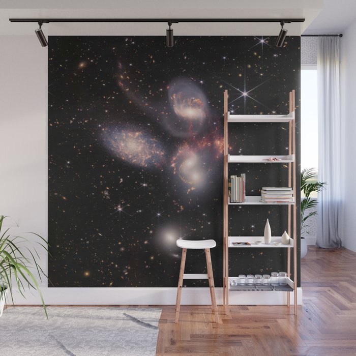 Nasa and esa picture 65 : Stephan’s Quintet by James Webb telescope Wall Mural