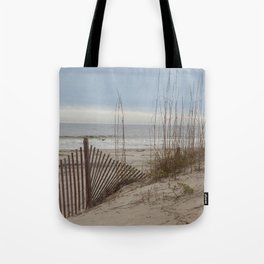 Beach with Sea Oats Tote Bag
