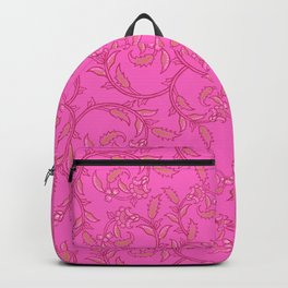 Pink Flower Pattern Backpack