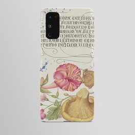 Vintage fruit and vegetables calligraphic poster Android Case