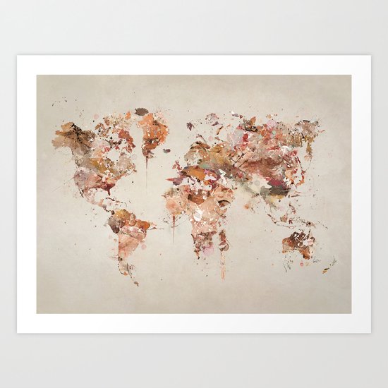 world map Art Print