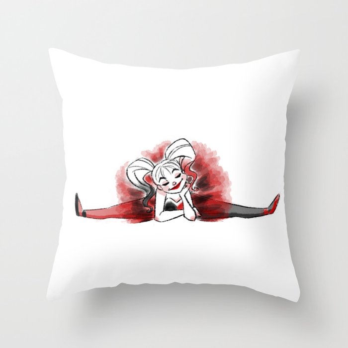 Ballerina Harley Quinn Throw Pillow