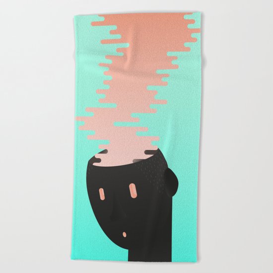 Brain combustion Beach Towel