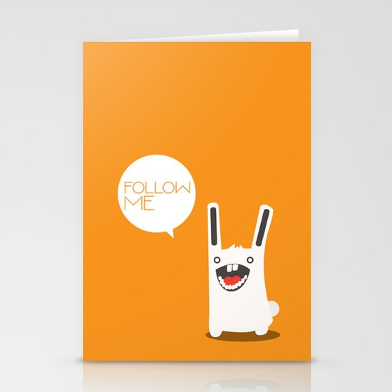 Follow The White Rabbit Stationery Cards