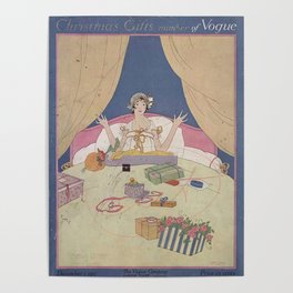 Vintage Fashion Magazine Cover Illustration December 1915 Poster