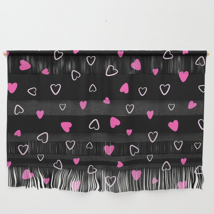 Pink Valentines Love Heart Collection Wall Hanging