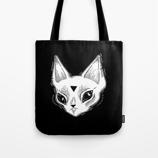 White Kitten Tote Bag