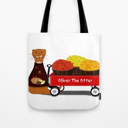 Oliver The Otter Gets Ready For Autumn Tote Bag