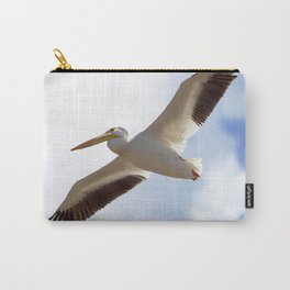 Watercolor Bird, American White Pelican 06, Willow Creek, Granby, Colorado Carry-All Pouch