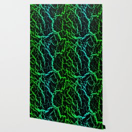 Cracked Space Lava - Green/Cyan Wallpaper