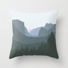 Yosemite National Park - Modern Layers Throw Pillow