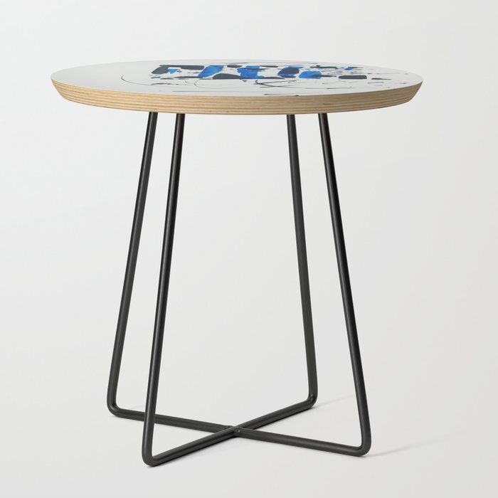 Black and Blue Side Table