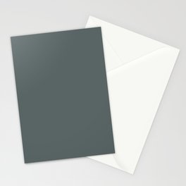 Dark Gray Solid Color Pantone Balsam Green 18-5606 TCX Shades of Blue-green Hues Stationery Card