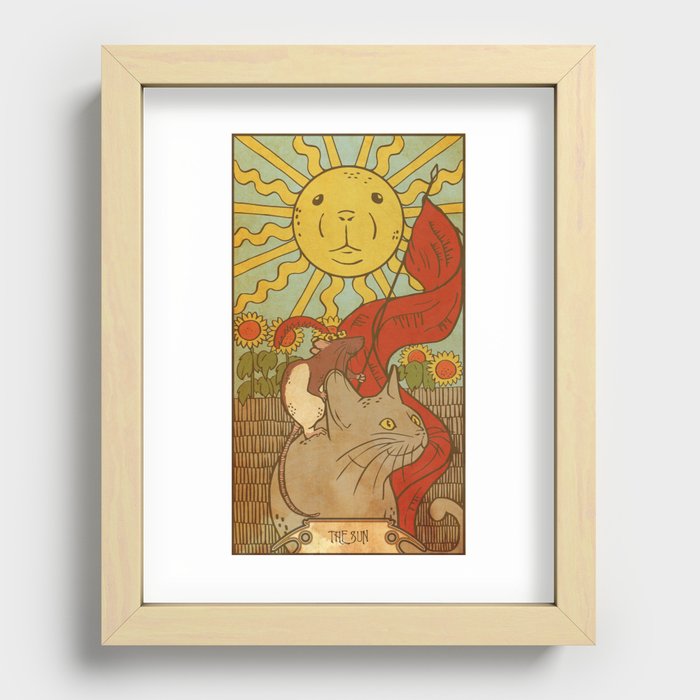 Muroidea Rat Tarot- The Sun Recessed Framed Print