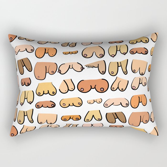 bouncing boobies Throw Pillow by Visual Bucket