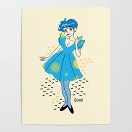 vintage girl Poster