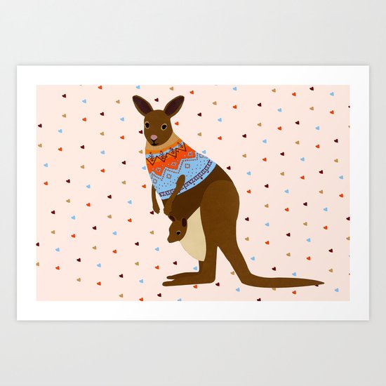 kangaroooooo Art Print