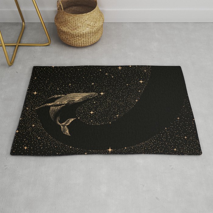 Starry Whale - Dark GOLD Version Rug