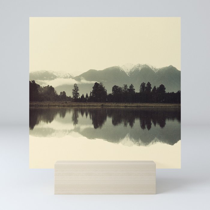 Peaceful Mountain Scene With Quiet Lake Reflections Mini Art Print