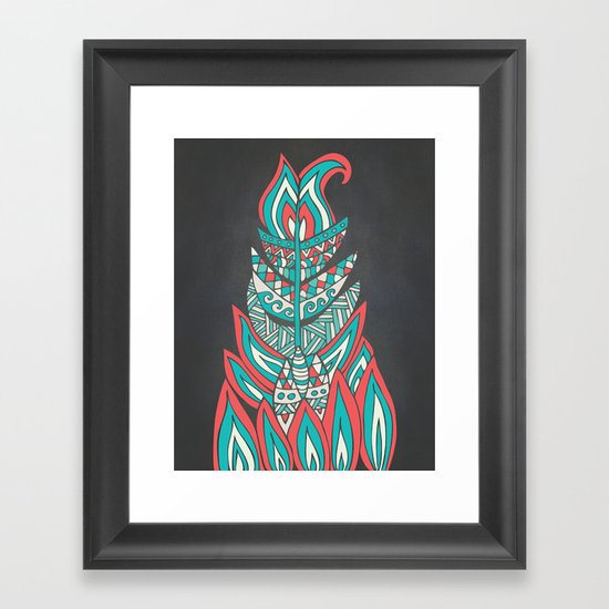 A Romantic Feather Framed Art Print