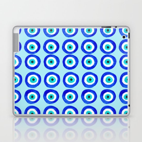 Evil Eye Talisman - on turquoise Laptop & iPad Skin