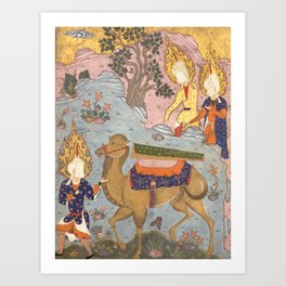 Coffin of Imam Ali from The Book of Omens, 16th Century Art Print