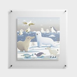 Arctic Animals Landscape 1 Floating Acrylic Print