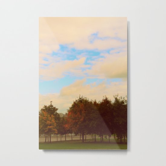 Meet me in autumn park Metal Print