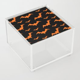Halloween Bats Black & Orange Acrylic Box