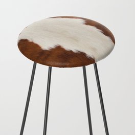 Faux Cowhide With White Spot Counter Stool