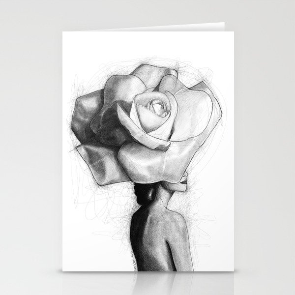 The Woman With The Head Of A Rose Christy Turlington Stationery Cards By Davidoff Society6