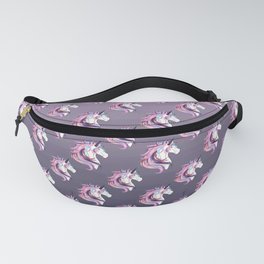 Awesome magical unicorn horse with some beautiful colorful hair for unicorn lovers  Fanny Pack