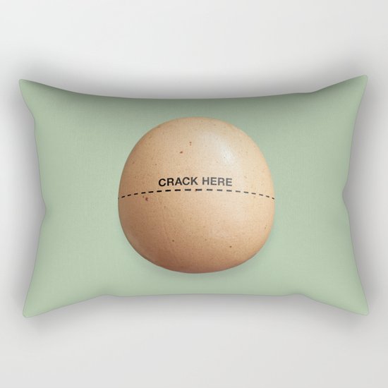 Crack Here Rectangular Pillow