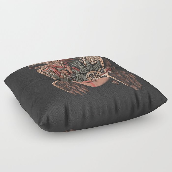 Aztec Eagle Warrior Floor Pillow