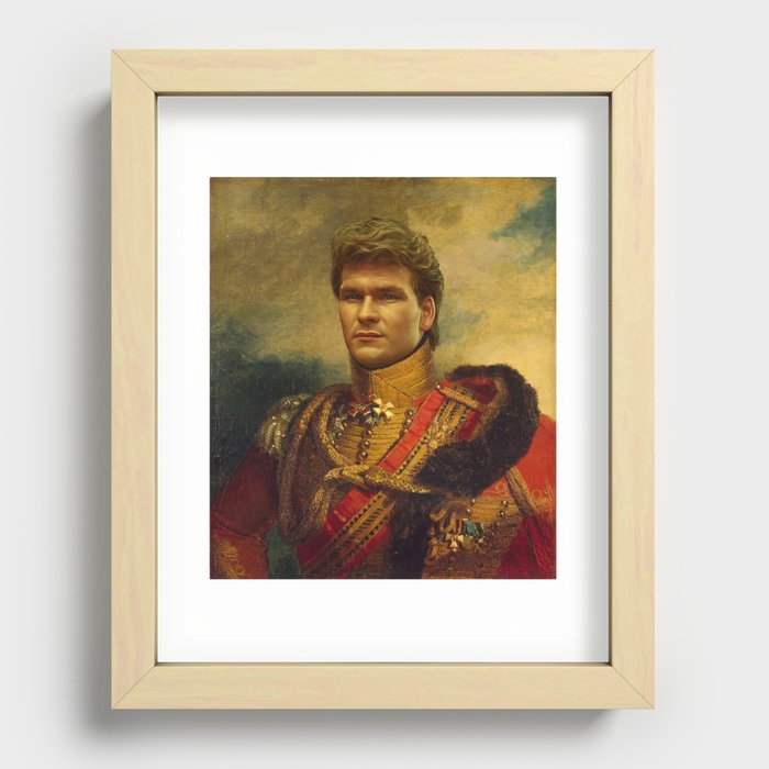 Patrick Swayze - replaceface Recessed Framed Print by replaceface
