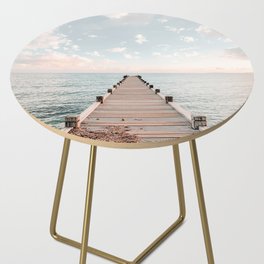 Pastel Beach Sunset Side Table